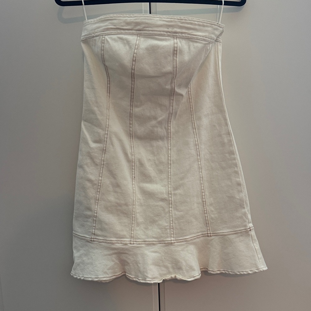 Aritzia Le Lis Cream Mini Skirt Dress